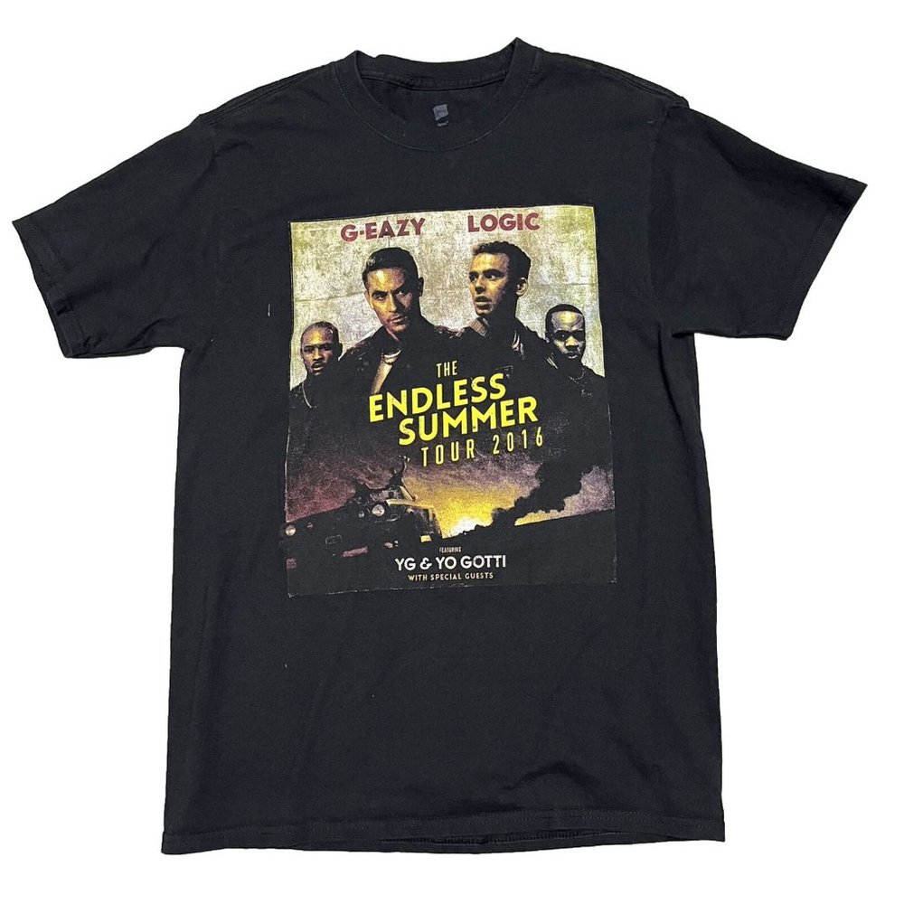 G-Eazy Logic YG Yo Gotti Endless Summer Tour 2016 T Shirt Medium Hanes Tagless